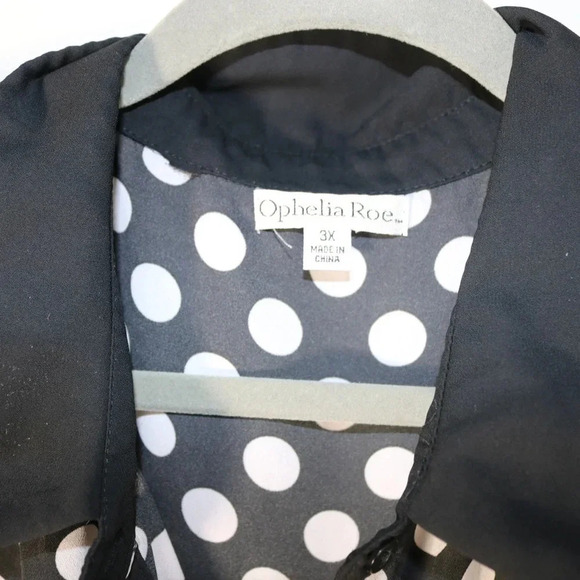 Women’s blouse Ophelia Roe in size 3x.Black and white business casual - Picture 3 of 5